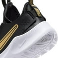 thumbnail image 3 of Nike Flex Runner 3 Little Kids' Shoes FN1449-006, Black/White/Metallic Gold Size 11.5, 3 of 3