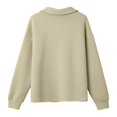 thumbnail image 6 of Yuhangmm Women's Sweatshirts Letter Print Hoodies Long Sleeved Hoodie Cozy Warm Lining for Everyday Comfort Khaki M, 6 of 6