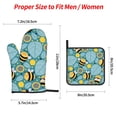 thumbnail image 4 of PUREYAH Oven Mitts And Pot Holders Sets, Kitchen Cartoon Bumble Bee Sunflower Oven Gloves Hot Pads Heat Resistant 4 Pieces, 4 of 6