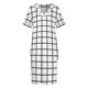 thumbnail image 3 of Vestido de verano holgado con bolsillos para mujer traje con estampado de ventana blanco y negro, 3 of 6