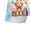 thumbnail image 5 of Happy Birthday Cute Puppy Goldendoodle with Cake Gifts Party Hat All Over Print Boxer Briefs Underwear for Men Dad Doodle Dog Lover Gifts Idea - 00029, 5 of 6