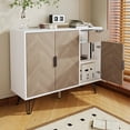 thumbnail image 4 of Noble House Modern Storage Cabinet, Sideboard in Finish with Drawer,Adjustable Shelves,White, 4 of 9