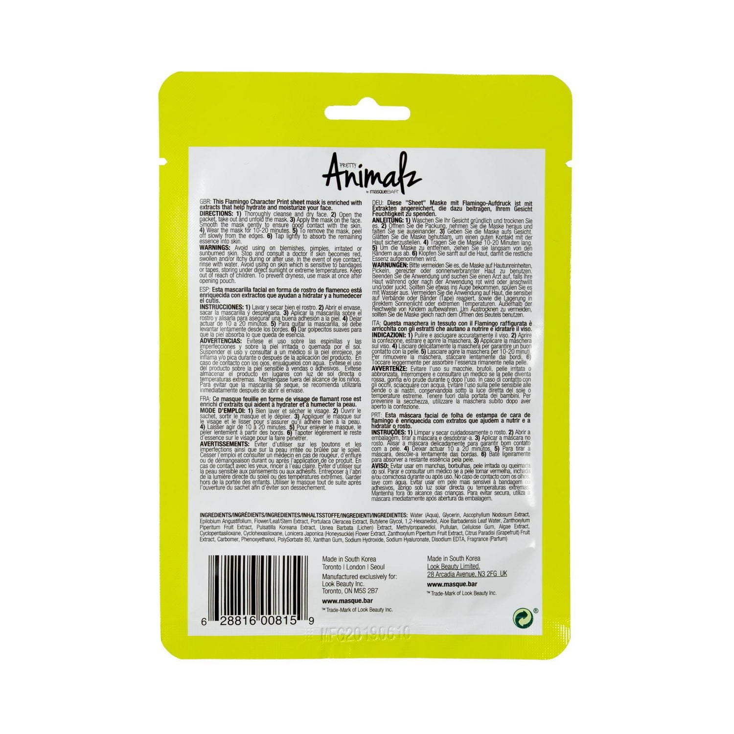 Pretty Animalz Hydrating Flamingo Mask