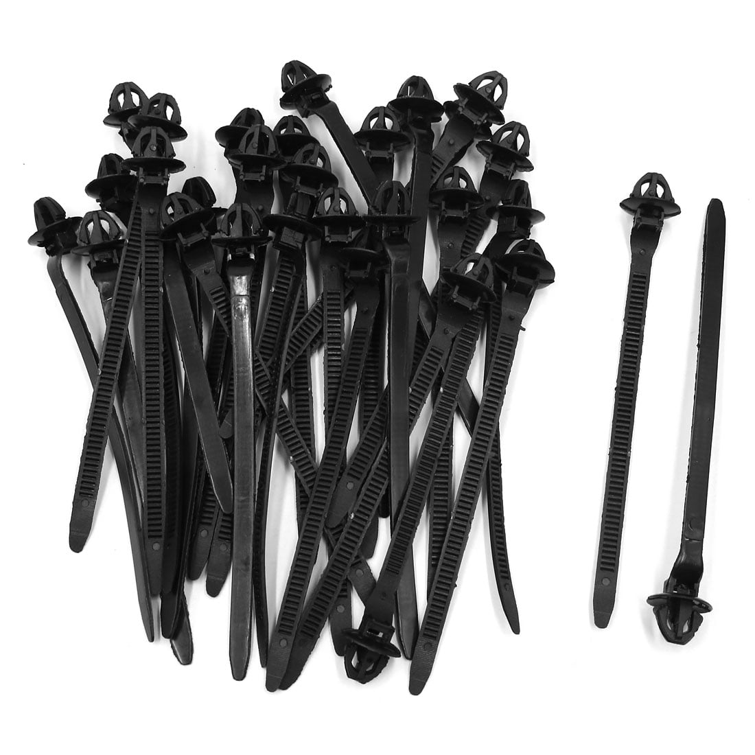 30pcs 5 X 120mm Plastic Push Mount Loop Cable Tie Zip Wire Fastener 