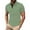 Green, variant on Afdoent Men's Polo Shirts Solid Color Versatile Male Leisure Loose Collar Button Open Collar Ribbed Sports Short Sleeve Shirt Casual Bussiness