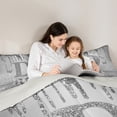 thumbnail image 5 of Manfei Letter Monogrammed Initial D Girl 2pcs Bedding Comforter Set,Kawaii Bow Butterfly Twin Comforter Sets,Bling Crystal Grey Glitter Breathable Bedding Set,Lightweight Room Decor,Reversible, 5 of 8