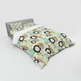 thumbnail image 2 of Ambesonne Vintage Bedding Set 4 Pcs, Abstract Ornate Flower, Queen, Seafoam Brown Green, 2 of 2