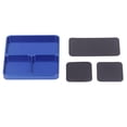 thumbnail image 1 of Bandeja magnética azul antideslizante de 13,8 x 11 x 2 cm, de aleación de aluminio, fácil de limpiar, soporte para tornillos, herramienta para proyectos de bricolaje, 1 of 15