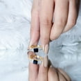 thumbnail image 6 of Rosec Jewels Asscher Cut Black Onyx Ring with Moissanite for Women - 6 mm - AAA Grade, 18K Yellow Gold, US 9.00, 6 of 8