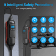 thumbnail image 3 of KHONS Level 2 EV Charger for J1772 EVs - 32Amp 220V-240V EV Charger Level 2, Portable EV Charger Electric Car Charging Station with Adjustable Current NEMA 14-50 Plug APP Control EV Charger, 3 of 12