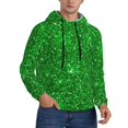 thumbnail image 2 of Wukai Green Glitter Print Men Hoodies Fleece Sweatshirts Long Sleeve Sweaters Pullover Fall Outfits Winter Clothes-X-Large, 2 of 7