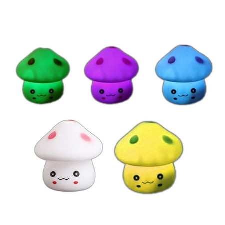 

Pack of 5 LED Novelty Lamp-7 Color Changing Night Light Mushroom Light Bedroom Child Room Lamp Decor