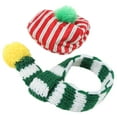 thumbnail image 3 of Conjunto De Gorro De Punto Para Perros, Fácil De Usar, Adorable Kit De Bufanda Para Mascotas, Agradable Para La Piel, Encantadora Forma De Rayas Para Mascotas, Gatos, Perros, Para, 3 of 7