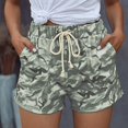 thumbnail image 2 of Jxximdong Shorts for Women Women Camouflage Print Solid Color Casual Elastic Waist Pocket Shorts Pants Multicolor XL Pants, 2 of 6