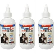 N/1 Cat Dewormer, Durvet Wormeze Feline Liquid Wormer for Cats & Kittens 4oz, Cat Wormer for All Worms, 3 Packs