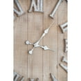 thumbnail image 5 of 18" x 29" Antique White Oval Wall Clock, Traditional Vintage Home Decor Clock, 5 of 13
