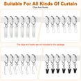 thumbnail image 5 of Uxcell 10-Pack Curtain Ring with Eyelet 1 Inch ID Fits Up to 3/4 Inch Curtain Rod Silver Metal Drapery Rings, 5 of 7