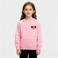 thumbnail image 2 of Fesfesfes Valentines Day Kids Long Sleeve Pullover Sweatshirt Cozy Fleece Lined Top No Hood Casual Crewneck Shirt for Girls Boys Toddler Round Neck Solid Color Playwear(Pink,7-8 Years), 2 of 6