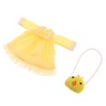 thumbnail image 1 of Vestido de Manga Larga Amarilla con Cuello y Bolsa de Pollo Pulgadas Doll Yotijar, 1 of 9