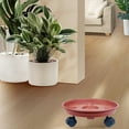 thumbnail image 5 of Plant Saucer under $5! CQCYD Flower Pot Tray with Rollers Mobile Drip Pan for Large Pots, Thickened Plastic Plant Caddy with Reservoir for Indoor Outdoor Garden, 5 of 6