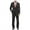Black - blk, variant on Michael Kors Mens Solid Black Two Button Formal Suit, Black, 40 / 32W x UnfinishedL