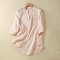 thumbnail image 2 of Elegante camiseta casual de manga corta con cuello en V para mujer, blusa OAVQHLG3B Store  lin121212, 2 of 5