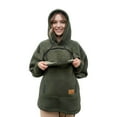 thumbnail image 6 of Fuzzy Fleece Cat Pouch Hoodie For Women Men Pet Carrier Hoodie Zipper Pet Care Hoodies Oversize Hooded Sweatshirt With Zip Kangaroo, 6 of 9