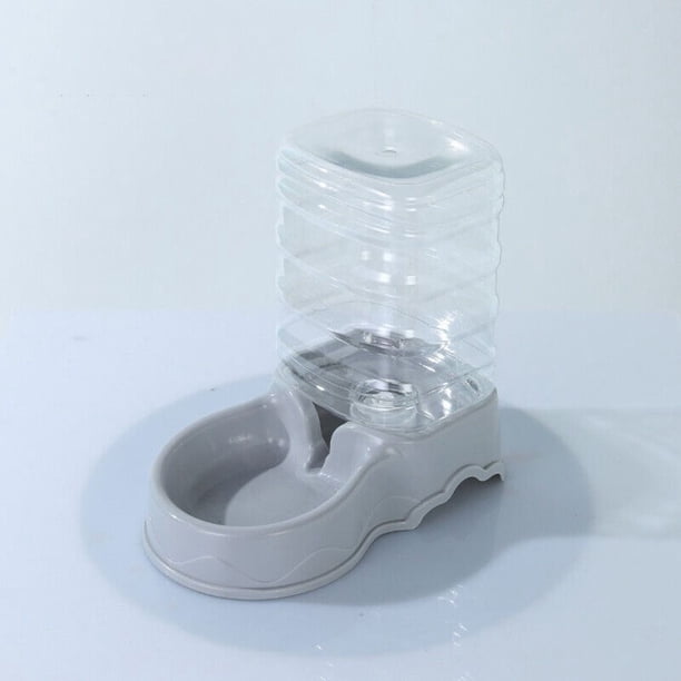 Alimentador automático para mascotas de 3,8 L, dispensador de comida para perros y gatos grandes, fuente de agua, tazón de bebida,gray-Waterer