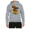 thumbnail image 2 of Wild Bobby, Golden Retriever Dog Portrait, Dog Lover, Unisex Graphic Hoodie Sweatshirt, Heather Grey, X-Large, 2 of 3