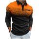 thumbnail image 2 of Blusa y camisa de manga larga con cuello vuelto para hombre, informal, estampada, con botones, de poliéster, 2 of 6