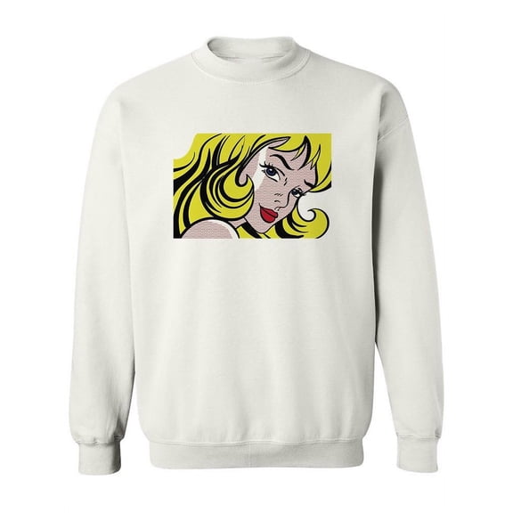 Pop Art Woman Sweatshirt Women -Image by Shutterstock, Female 3X-Large