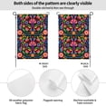 thumbnail image 2 of Wukai Colorful Floral Embroidery Mexican Garden Flags Double Sided Welcome Garden Yard House Flags Outside Outdoor House (Only Flag), 2 of 8
