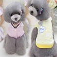thumbnail image 3 of Frogued Pet Cat Letter Cartoon Printed Vest Fabric Patched Polar Fleece Dog Clothes (Pink,XL), 3 of 13