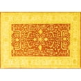 thumbnail image 1 of Ahgly Company Machine Washable Indoor Rectangle Oriental Yellow Traditional Area Rugs, 8' x 12', 1 of 4
