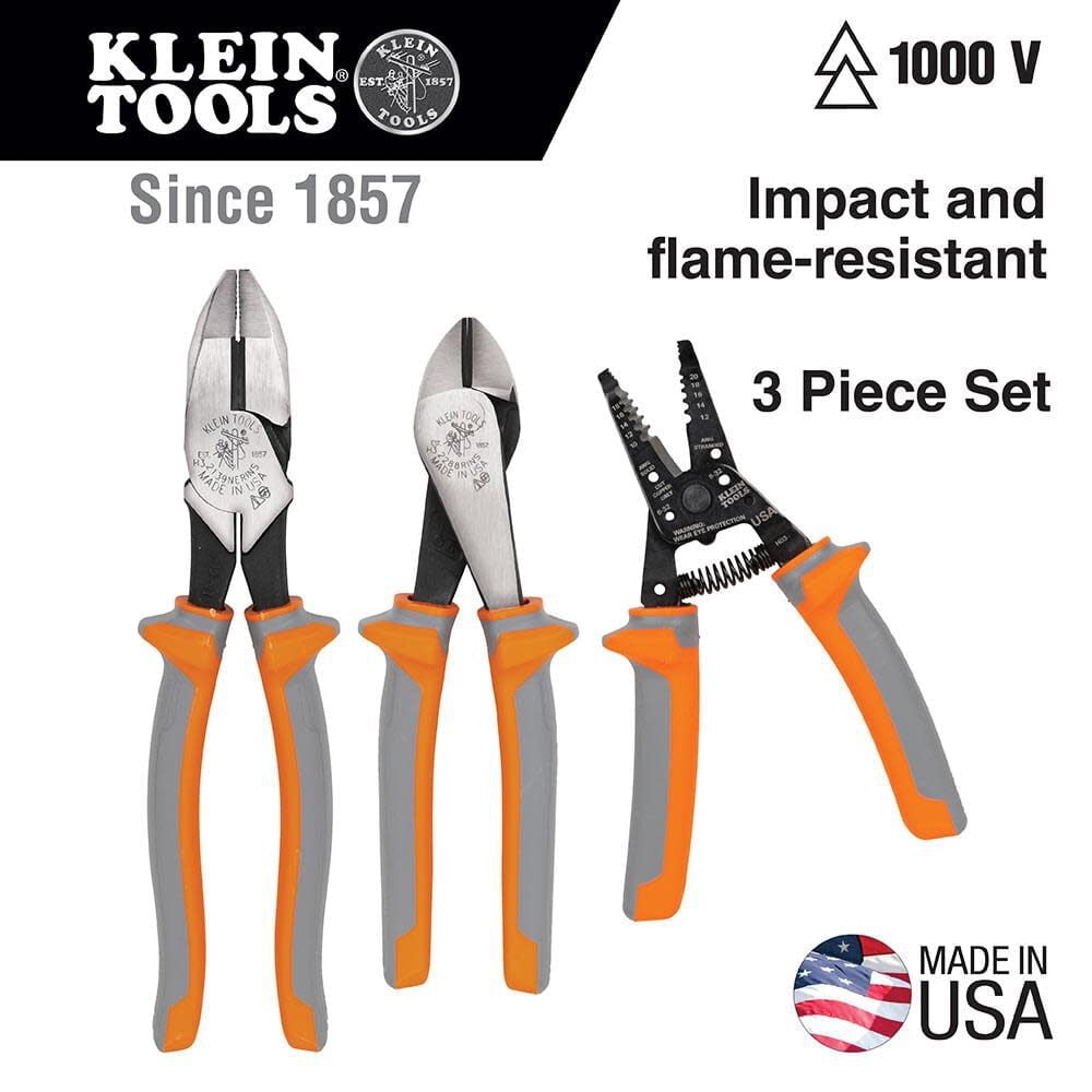 Klein Tools 1000V Insulated Tool Kit 3Pc