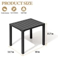 thumbnail image 3 of Crestlive Products 2-Pack Outdoor Side Table, 18" x 13.7" Aluminum Rectangular Patio End Table, All-Weather, Black, 3 of 5