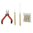 thumbnail image 1 of Kit d'Outils d'Extension de Cheveux Pince Crochet Aiguille de Traction Anneaux de Liaison en Silicone Perles Accessoire de Coiffure, 1 of 5