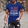 thumbnail image 2 of Mens Fourth of July Shirt Usa 250Th Anniversary Patriotic T-Shirts American Flag Tops Round Neck Short Sleeve Printed Tees, 2 of 5