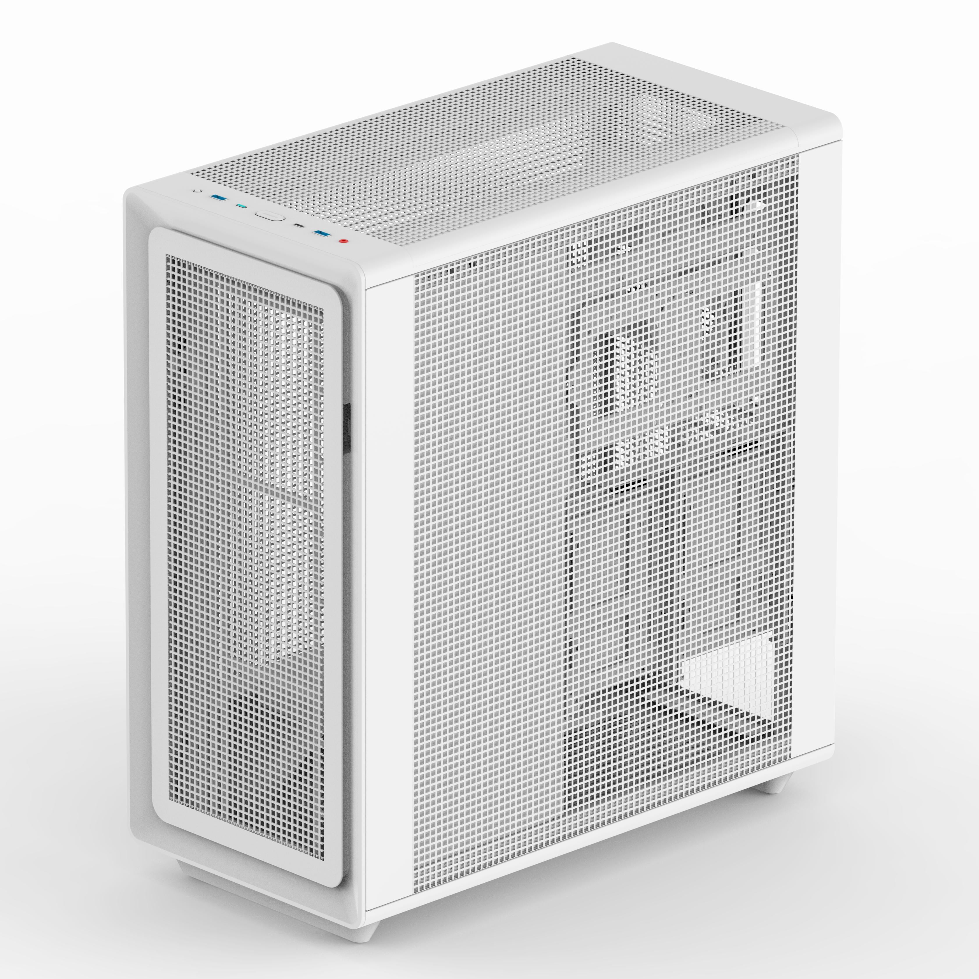 Rosewill Helium Air Mid Tower E-ATX Gaming Case, Mesh Panel, Tool-less, High-Airflow, Cable Management system, USB 3.1, included 1x 140mm PWM Fan, White