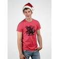 thumbnail image 2 of Krampus Cat Creepy Christmas Gift Men's T-shirt, 2 of 4