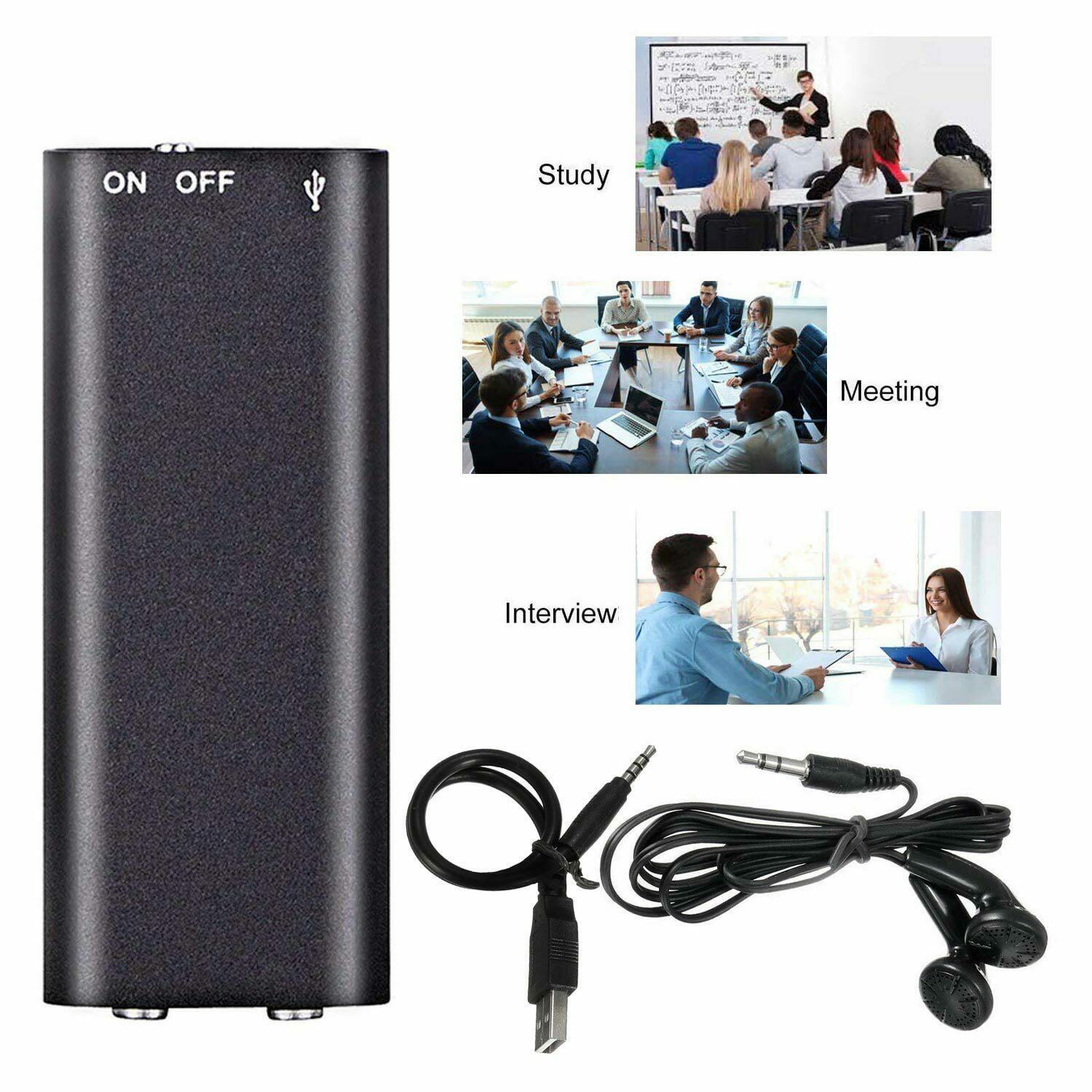 CJBZLCPCOO Q2 conference recorder mp3 ai intelligent high definition noise reduction voice recorder