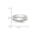 thumbnail image 4 of Solid 14k White Gold 5mm Bevel Edge Comfort Fit Wedding Band Ring Size 9.5, 4 of 5