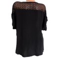 thumbnail image 4 of Embroidered Top Lace V-neck Short Sleeve Bat Shirt Fashion Ladies Top, 4 of 4