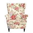 thumbnail image 2 of HUISEFOR Wing Chair Slipcovers, Stretch Wingback Chair Covers, Anti‑Slip & Wear‑Resistant, Easy Installation, Wrinkle Resistant, Furniture Protector for Living Room, Pink‑Red Wildflower, 2 of 7