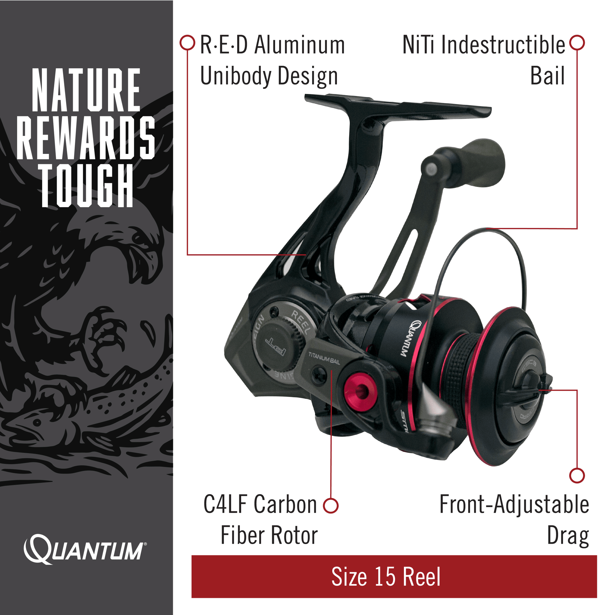 QUANTUM Array 30 Spinning Reel Multi (Size: 3000)