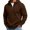 Brown, variant on HOMADLES Mens Casual Hoodies Quarter Zip Long Sleeve Solid Color Hoodie Casual Fashion Outdoor Sports Hooded Sweatshirt Brown Size S
