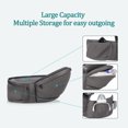 thumbnail image 3 of Baby Hip Carrier - Hip Carrier for Baby with Baby Safety Strap - Toddler Carrier 7-45 lbs - Ergonomic Infant Holder Baby Carrier with Hip Seat Large Capacity Pockets, 3 of 6