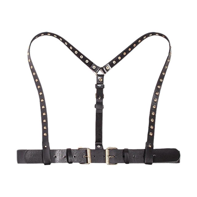 Punk Brace Belt for Women Men Unisex Fashionable Harness Strap RolePlay Game Suspenders Cool Costume Accessories