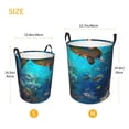 thumbnail image 4 of KLL Underwater Fish Turtle Waterproof Foldable Laundry Hamper Bucket with Handles for Storage Bin,Kids Room,Home Organizer (Small ), 4 of 7