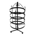 thumbnail image 1 of maskred Round Rotating Earrings Stand Holder Metal Stud Earring Display Rack 4 Layer Desktop Jewelry Hanger black, 1 of 8